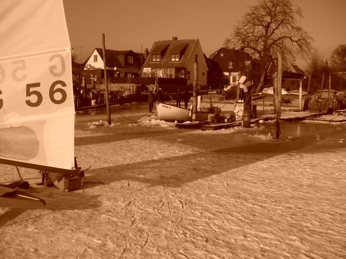 Eislaufen auf der Schlei ...