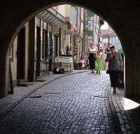 Blick auf die Krmerbrcke vom Wenigemarkt